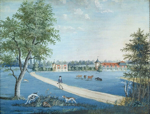 Hunting in the Parc du Raincy, c. 1754-93 (gouache on paper)