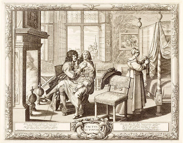 Husband with wife seated on knee by fireplace, Bosse, Abraham (1602-76), 1630