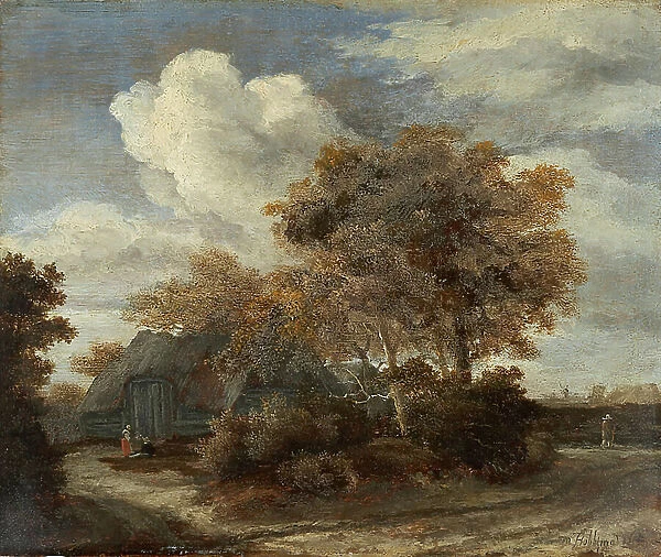 Hut along a Roadside, 1659 (oil on wood)