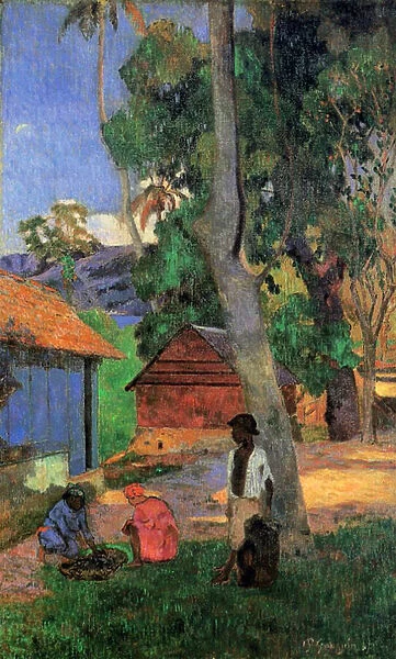 Huts in Martinique, 1887 (oil on canvas)