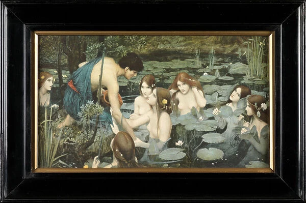 Hylas and the Nymphs (coloured print)