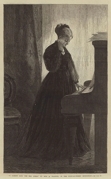 'I Cannot Sing the Old Songs, 'in the Suffolk-Street Exhibition (engraving)