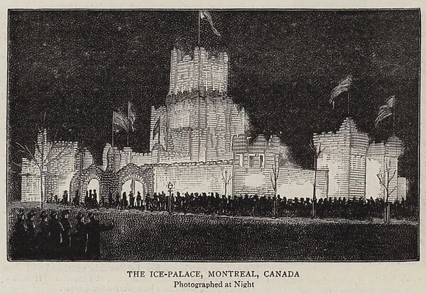 The Ice-Palace, Montreal, Canada (engraving)