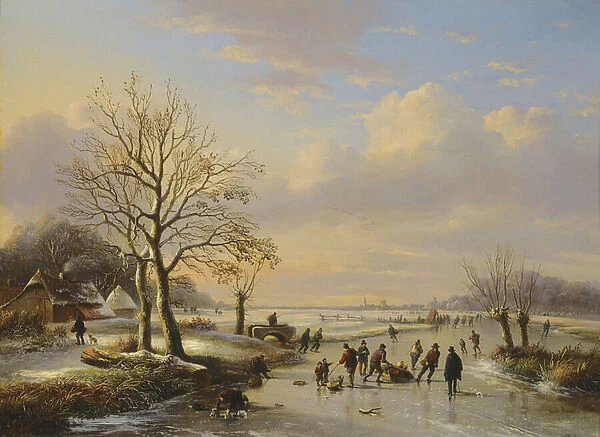 The Ice Skaters, 1850 (oil on canvas)