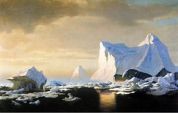 Icebergs, 1882 (oil on canvas)