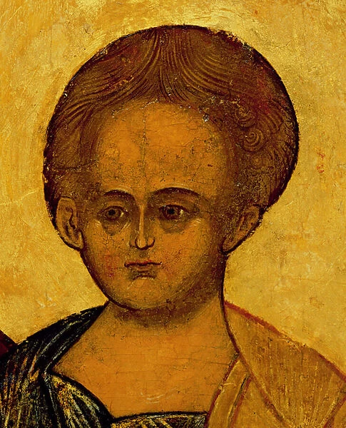 Icon depicting the Head of Christ, c. 1550 (tempera & gold leaf on panel