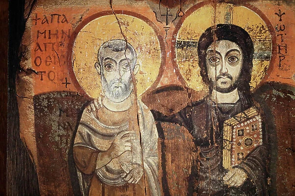Icon representing Jesus and Menas, 6th century (painting)