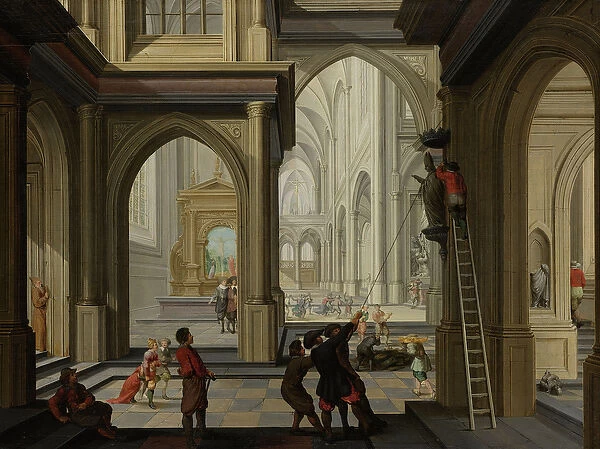 Iconoclasm in a Church, 1630 (oil on panel)