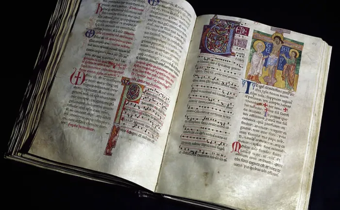 Framed Print : Illuminated codex in library of Monastery of St Scholastica, Subiaco. Italy Framed Print : Illuminated codex in library of Monastery of St Scholastica, Subiaco. Italy