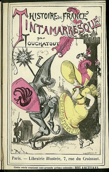 Illustration by Albert Robida (1848-1926) in Histoire de France tintamarresque, ca. 1880 - History, Dance