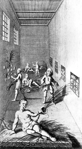 Illustration of Bedlam from A Tale of a Tub by Jonathan Swift, fifth edition