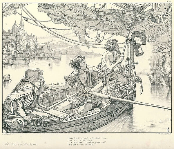 Illustration for Coleridges Rime of The Ancient Mariner (engraving)