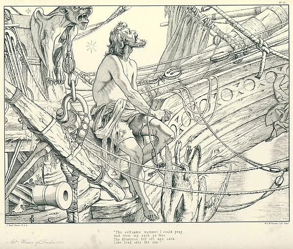 Illustration for Coleridges Rime of The Ancient Mariner (engraving)