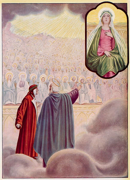 Illustration for Dantes Divine Comedy (colour litho)
