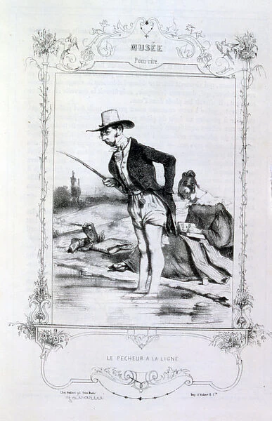 Illustration depicting rain by Henri Boutet 1895 (engraving)