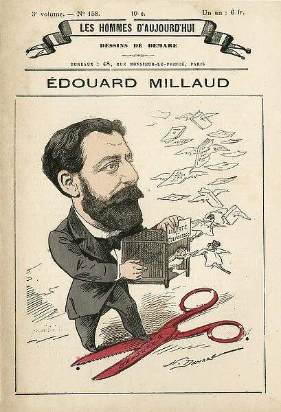 Illustration of Henri Demare (1846-1888) for the Cover of Les Hommes d aujourd