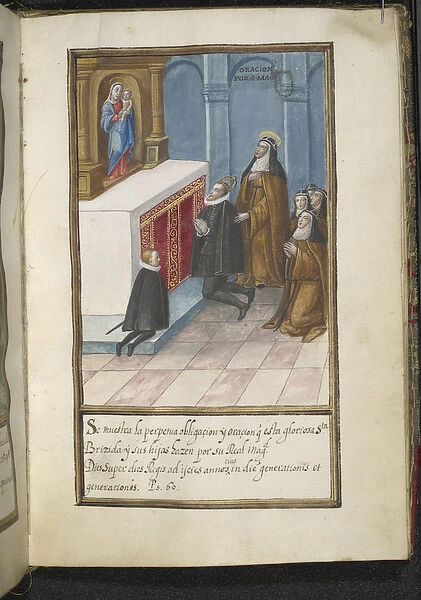 Illustration from a history of the peregrinations of the Syon Nuns