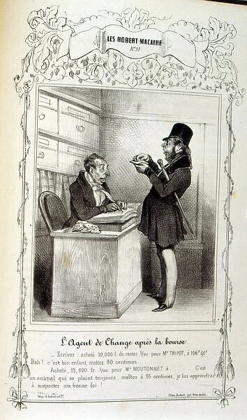 Illustration about ideas and legends Philipon, under the title Les Cent
