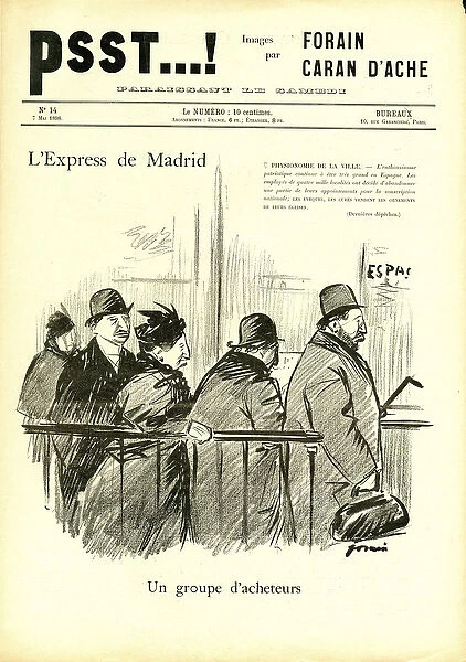 Illustration by Jean-Louis Forain (1852-1931) in Psst
