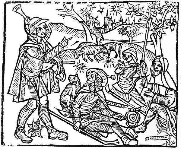 Illustration from the Kalendar of Shepherds (woodcut) (b  /  w photo)