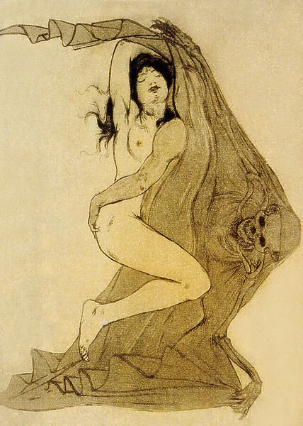 Illustration from Les Fleurs du Mal, poems by Charles Baudelaire, 1899 (litho)