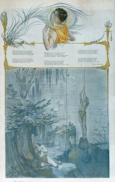 Illustration for Les Perles, poem by Robert de Montesquiou (1855-1921)