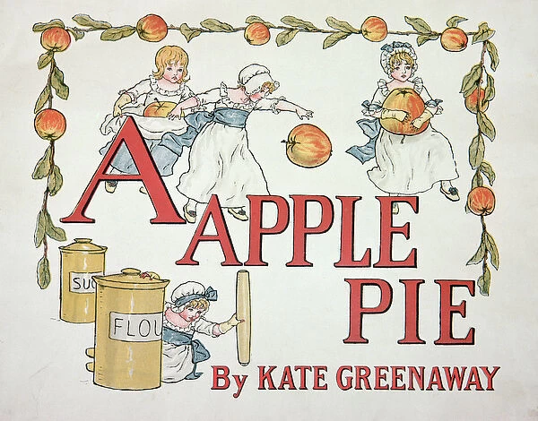 Illustration for the letter A from Apple Pie Alphabet, published 1885