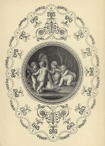 Illustration from Michael Angelo Pergolesis Book of Ornaments (engraving)