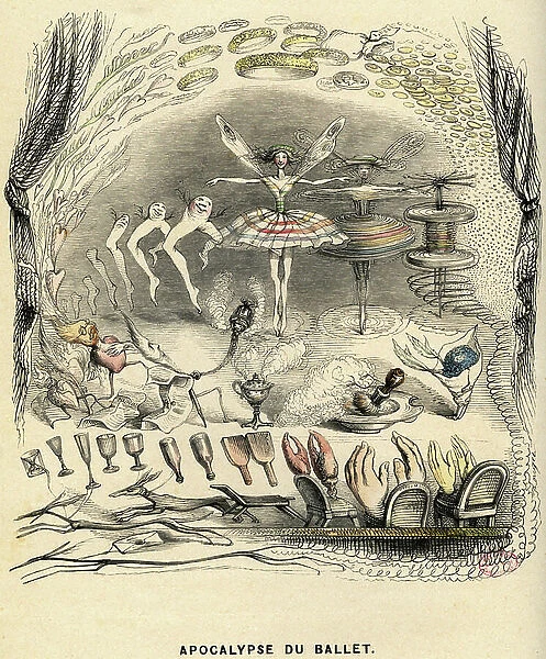 Illustration for the novel Un Autre Monde by Henri Fournier, 1844 (engraving)