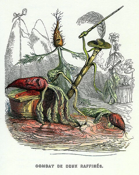 Illustration for the novel Un Autre Monde by Henri Fournier, 1844 (engraving)
