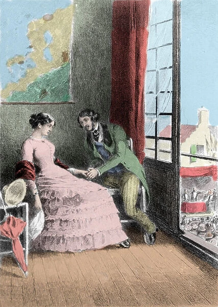 Illustration of the novel 'Madame Bovary'