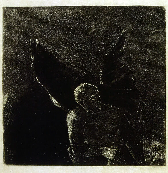 Illustration by Odilon Redon for Les Fleurs du Mal by Baudelaire. 1891