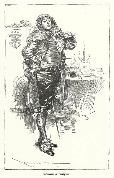 Illustration for A Tale of Two Cities by Charles Dickens (litho)