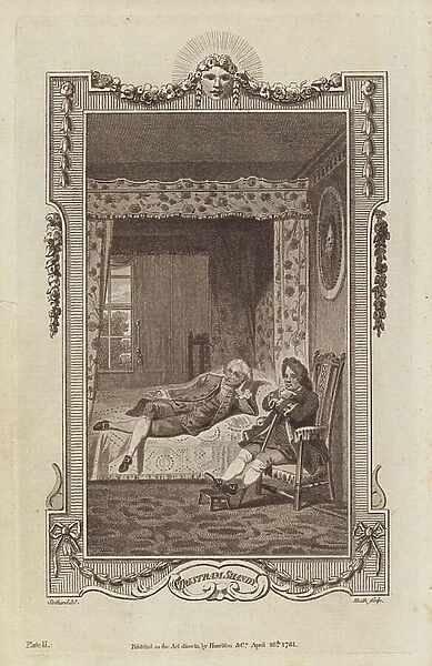 Illustration for Tristram Shandy by Laurence Sterne (engraving)