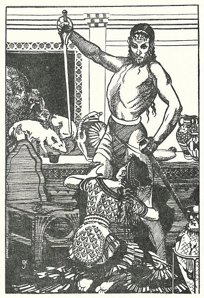 Illustration for The Wanderings of Ulysses (litho)