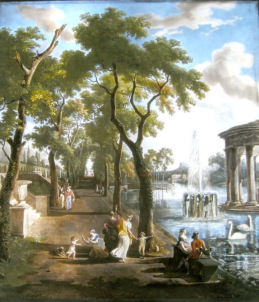 Imaginary Landscape, Dihl Factory, 1806 (oil on glass)