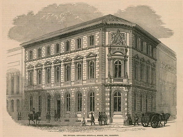 The Imperial Assurance office - J Gibson, architect (engraving)