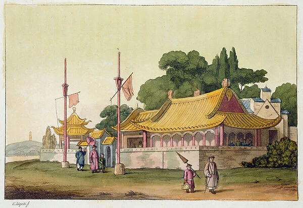 Imperial Palace, Tokyo, plate 54 from Le Costume Ancien et Moderne