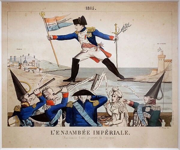 The Imperiale Crosswalk, 1815. Cartoon on the return of Napoleon Bonaparte (1759-1821