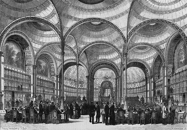 Inauguration de la nouvelle salle de lecture de la Bibliotheque imperiale de Paris