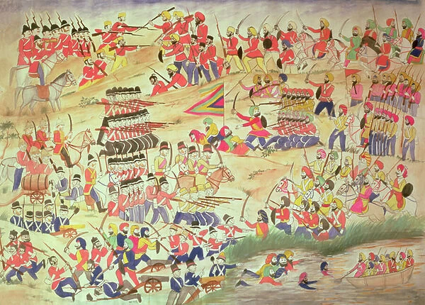 An Incident during the Sikh Wars, (w  /  c on paper)