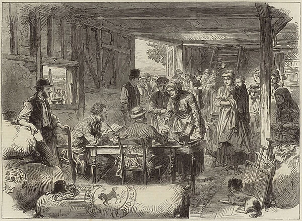 Incidents of hop gathering (engraving)