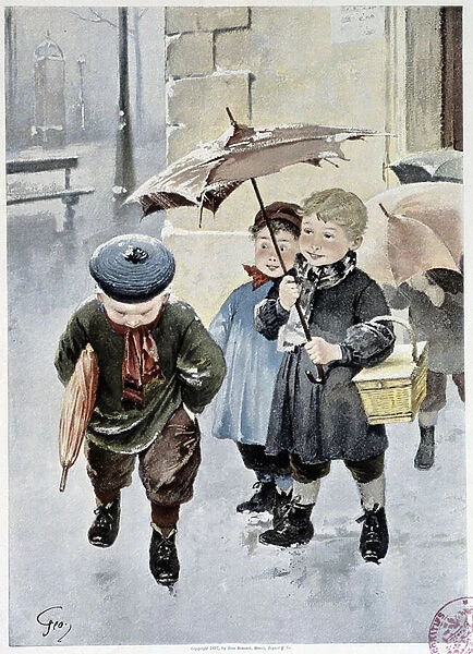An independent - watercolour by Geoffroy in 'Le Figaro Illustre'