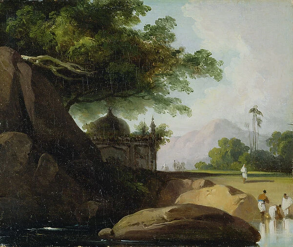 Indian Landscape with Temple, c. 1815 (oil on canvas)