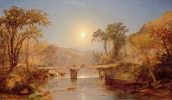 Indian Summer on the Delaware River, 1882 (oil on canvas)