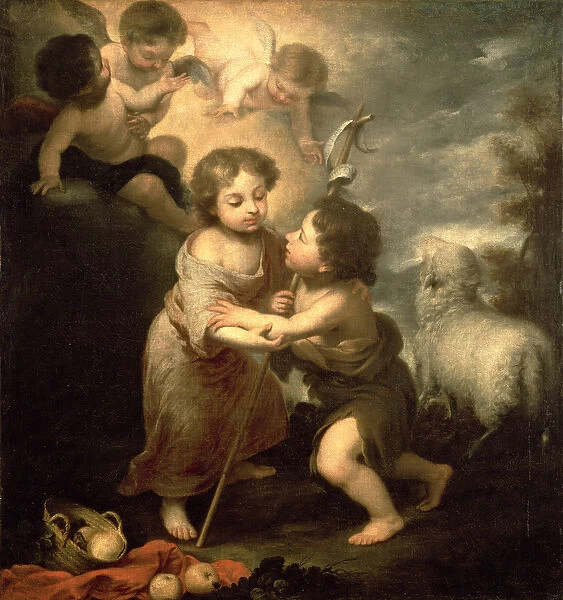The Infants Christ and John the Baptist (oil on canvas)