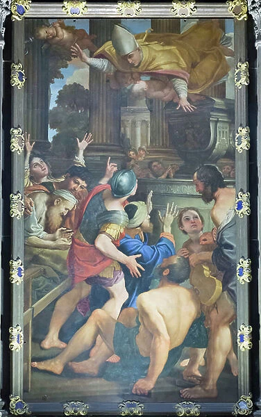 The Infirm at the tomb of San Gennaro, (Infermi alla tomba di San Gennaro), Naples cathedral, Naples, Italy, 17th century (oil on copper)