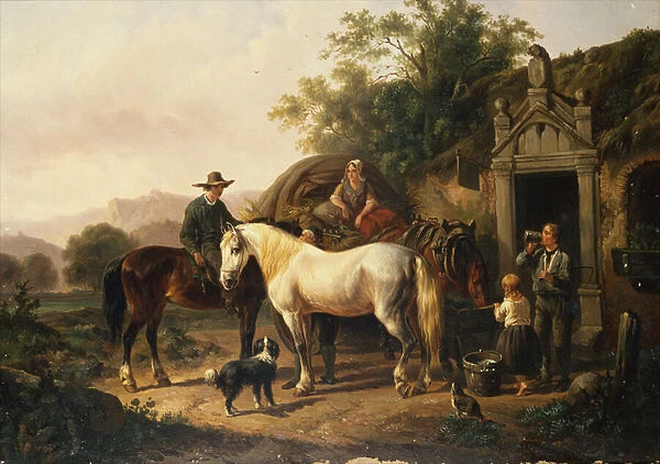 At the Inn, 1851 (oil on canvas)
