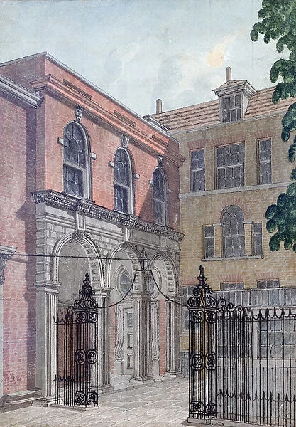 The Inner Court to Old Salters Hall, 1750 (w  /  c on paper)