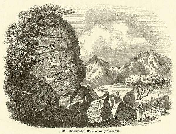 The Inscribed Rocks of Wady Mokatteb (engraving)